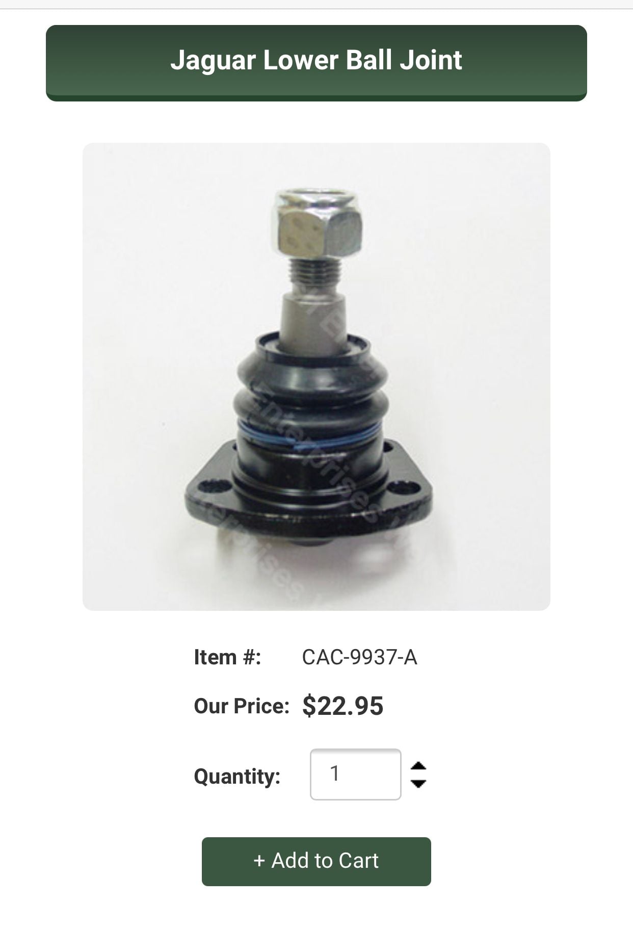 Steering/Suspension - Upper and lower ball joints and bushings xj6 - 115.00 - New - 1978 to 1984 Jaguar XJ6 - Canonsburg, PA 15317, United States