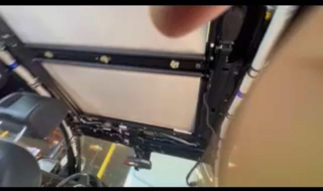 Car with headliner fully removed