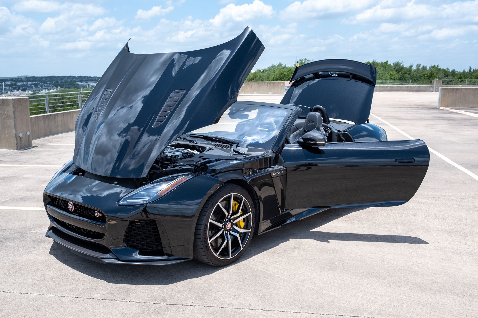 2020 Jaguar F-Type - 2020 F Type SVR Convertible Black exterior, Black interior, CCB, Carbon Fiber Package - Used - VIN SAJDZ5FE5LCK63399 - 12,500 Miles - 8 cyl - AWD - Automatic - Convertible - Black - Austin, TX 78735, United States