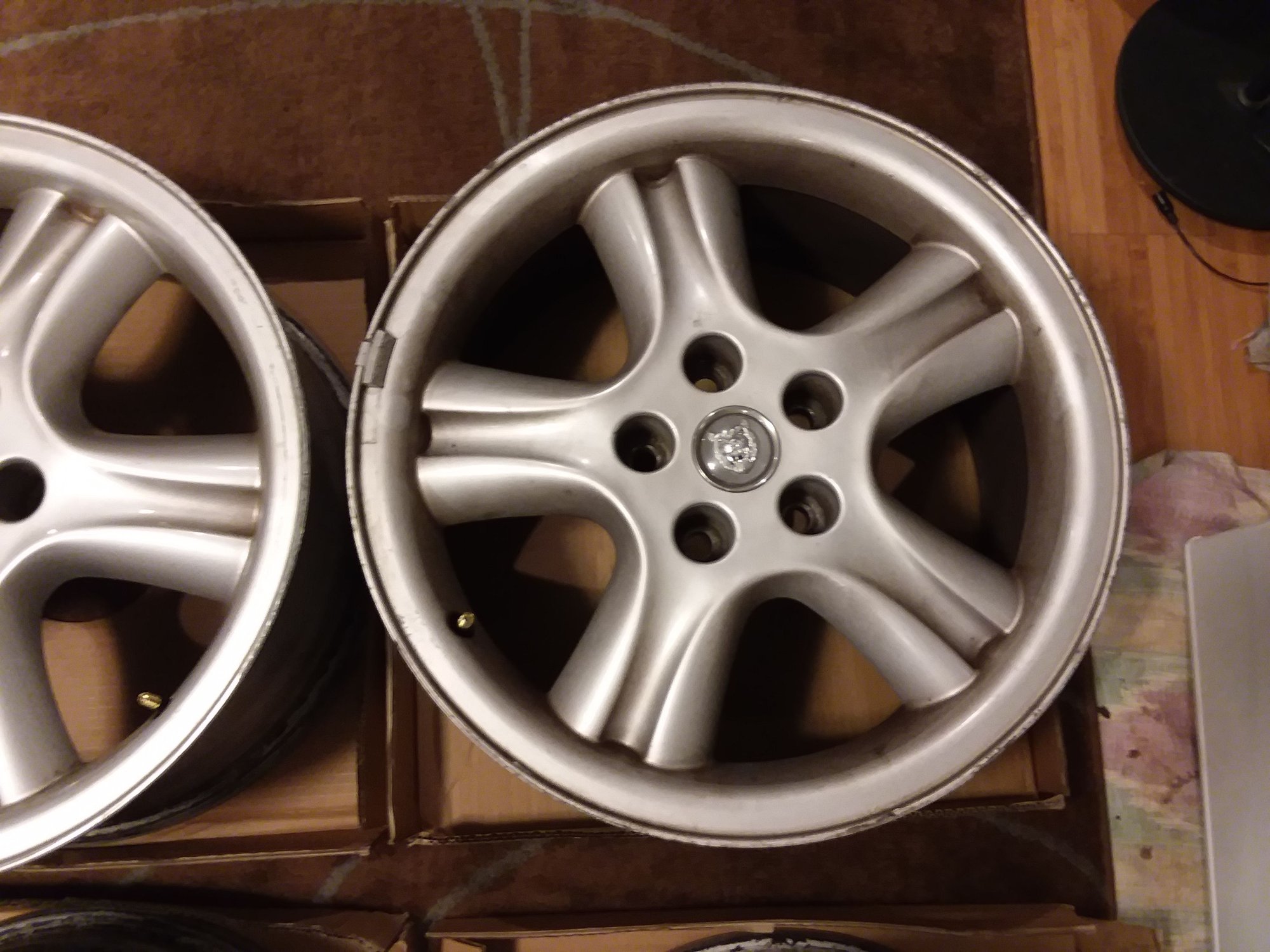 Wheels and Tires/Axles - Jaguar Penta 18x8 OEM Silver wheels SET OF 4 - Used - 1998 to 2003 Jaguar XJR - Columbia, MD 21046, United States