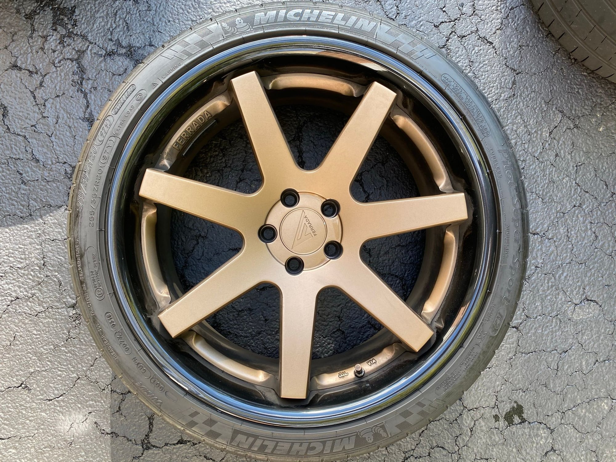 Wheels and Tires/Axles - 20x9/10.5 Ferrada FR1 5x108mm +35/38 Bronze Wheels. Fits Jaguar F Type, S Type, XF - Used - All Years Jaguar F-Type - Gurnee, IL 60030, United States