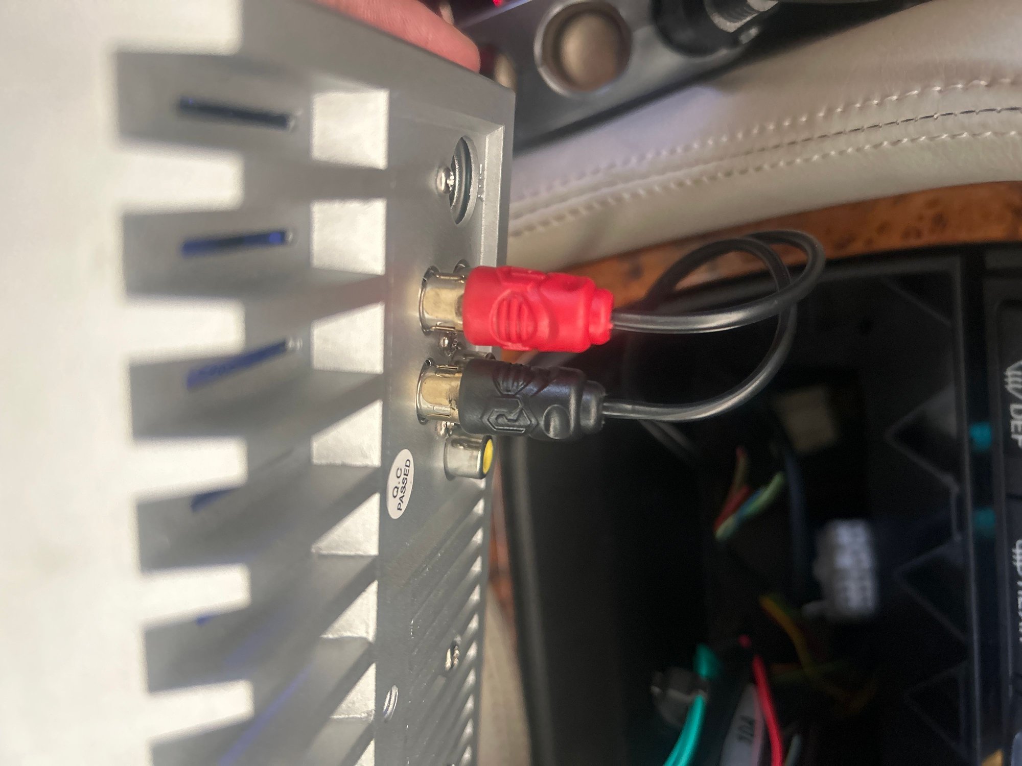 RCA cables plugged in 