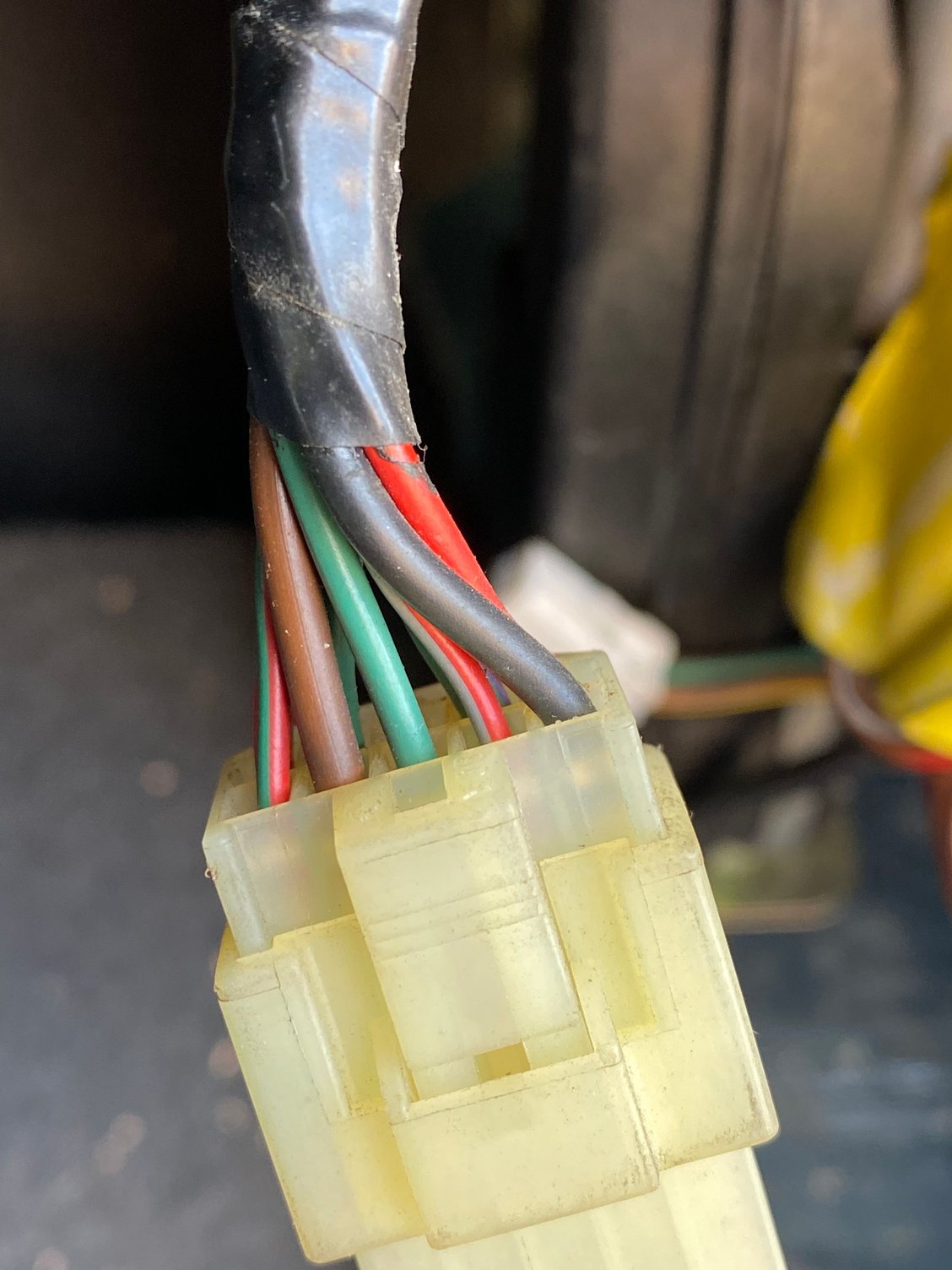 This is the connector with the red wire bridging two terminals.