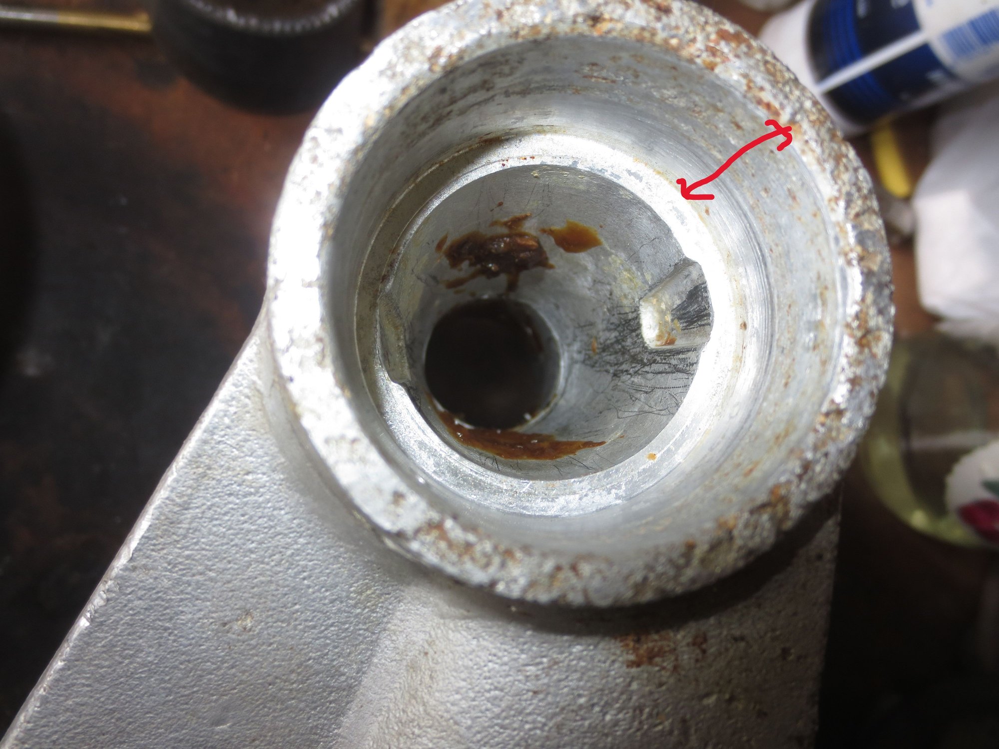 Depth of casting to bearing come shoulder. The actual bearing cone fills 11 mm of this depth. then comes the roller inner race