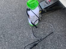 Bought a 2 gallon sprayer to help me pump fluid into the transmission.