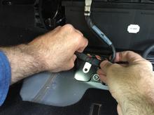 17. Then the cables slide up and off.