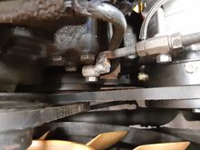 Note (untidy) "jog" in adjuster rod and 1/2" spacer removed