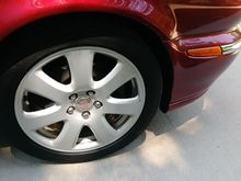 passenger side front wheel tire