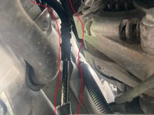 Oil leak on the circled line, sits above the oil filter