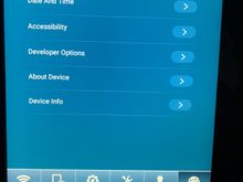 Date and time settings plus some developer settings 