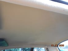 Home made headliner. This is glued directly to the roof.