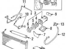 AC System Diagram -- can somebody identify the high side hose for me? I believe that 10 is the low side.