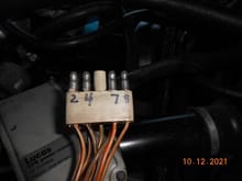 other side of connector to injector harness