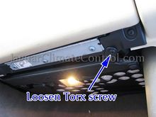 Filter below blower fan