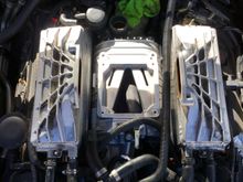 A week later.... View showing the PSE rebuilt and powder coated supercharger along with the Eurotoys 1.5 lbs pulley.
