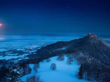 Hohenzollern Castle in the Moonlight