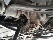 Here is where I let the hose hang out as I put the line to rack end on.