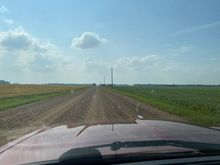 The newly gravelled country road on the way home.