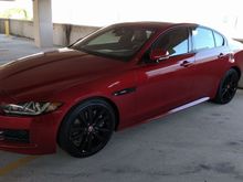 At my office. I'm loving the Black on Red with black wheels.