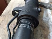 Liability warning on steering rack of a 1989 XJS convertible LHD