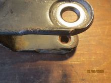 The polished circle around the hole is where the 
grommet was