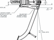 Tilton website has been very helpful to provide the necessary ratio and travel for the clutch pedal .