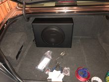This is my 300 watt Rockford Fosgate powered 12 inch sub. Its OK. But I need more bass I think