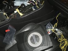 All the cables easily to the stereo.. remote ground and power