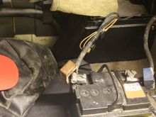 Jury rigging a Battery to try and Start 'The Ice Princess' so I borrowed the one off my Mower