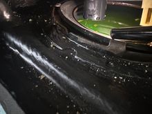 The fuel is green because of some dye I had added to the tank when I was still trying to figure out if the tank had been leaking.  