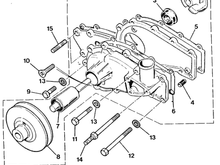 V12 Water pump diagram