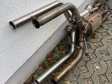 comparison of new and original DFP system. Front pipes on new one too long!
