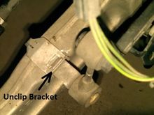 Unclip mounting bracket.