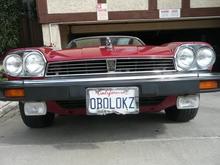 Front view with special license plate