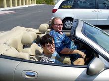 Taking my nephew for a ride in the Jaaaag.