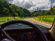 Boosted the shadows, so you can see on a hot sunny day (with clouds) on the open flat road the temp is fine. Those are rice paddies on the right if anyone is wondering.