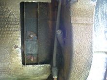 reinforced body plate where studs come through