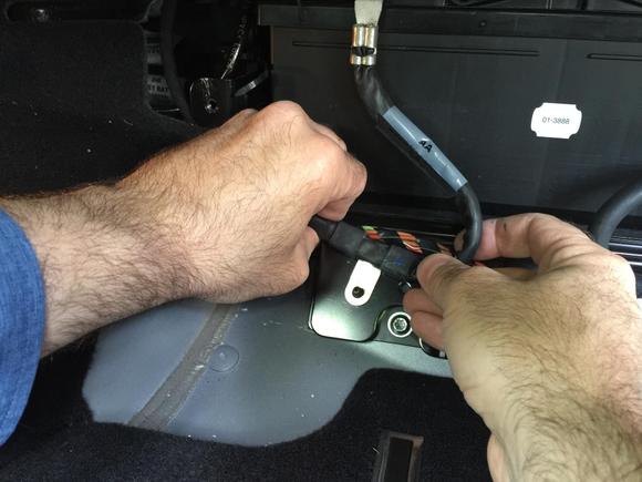 17. Then the cables slide up and off.