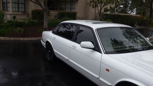 3M matte black window trim. This is a pain to do right. Just peel back the weather stripping. It's not impossible...the rear quarter window, that is impossible so far. I know it can be professionally done. Now I need to do the front & back glass trim.