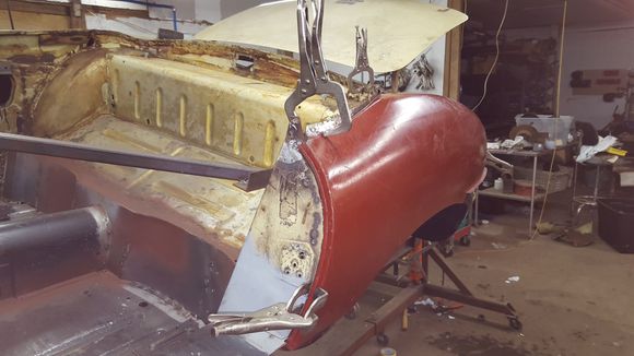 Wing clamped to start final fitting