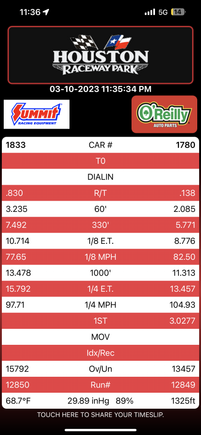 Last run of the night. Wasn’t as good of a launch as I’d normally expect 