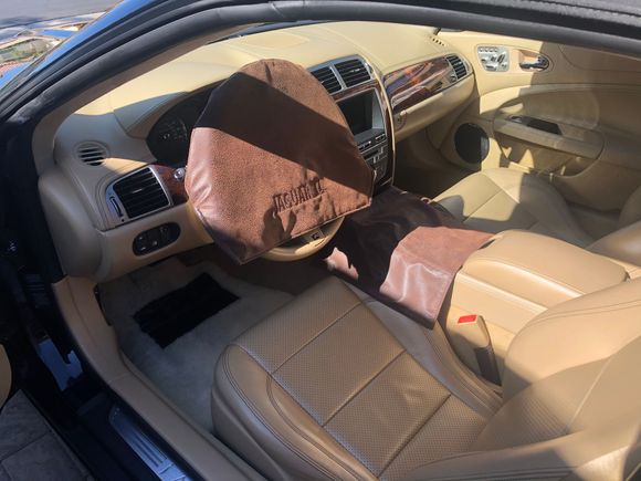 My wife made these custom covers so when parked the interior is further protected.