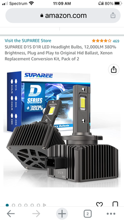 DS1 headlight plug and play LED replacement