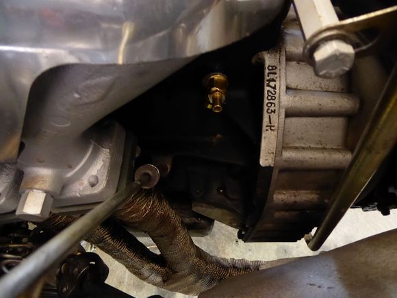 installed lever down to get away from exhaust 