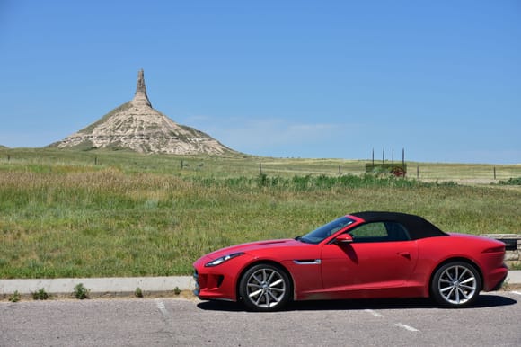 Chimney Rock, NE - on the Oregon Trail. And US 26, a nice drive.