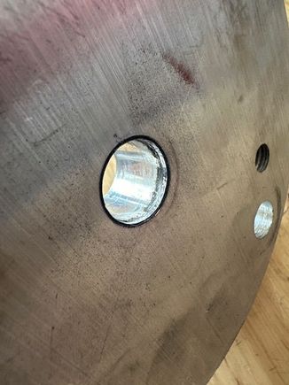 Here's the scoring on the back (trans) side of the adaptor where it wasn't fully seated on the transmission.