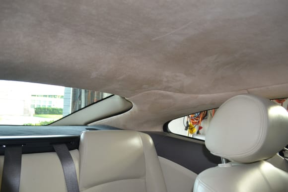 B pillar and hatch surround have been reupholstered in same headliner fabric