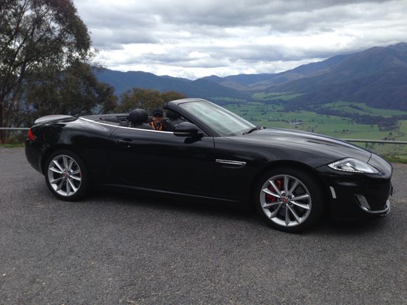 XKR Ultimate Black...roof off!