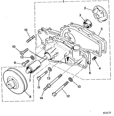 V12 Water pump diagram