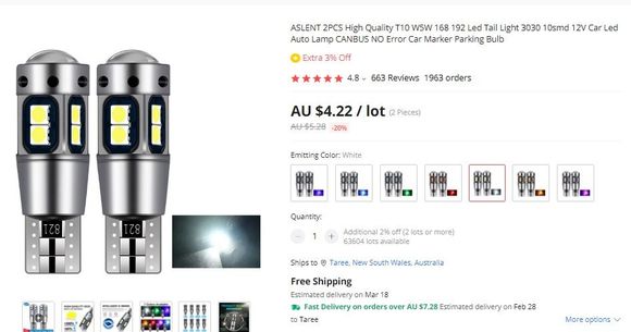 PS: Those are the T10 LED bulbs I just mentioned.